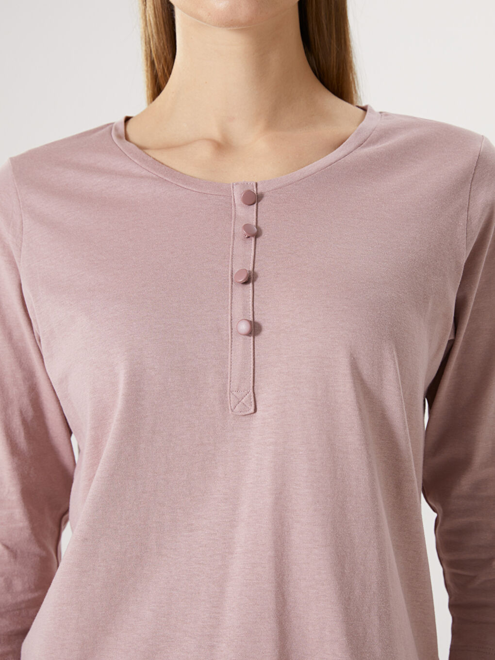 Crew Neck Women's Blouse -S5AI02Z8-GJR