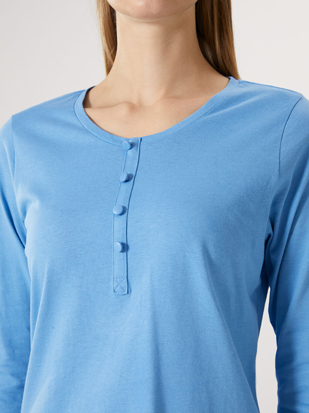 Crew Neck Women's Blouse -S5AI02Z8-JSU