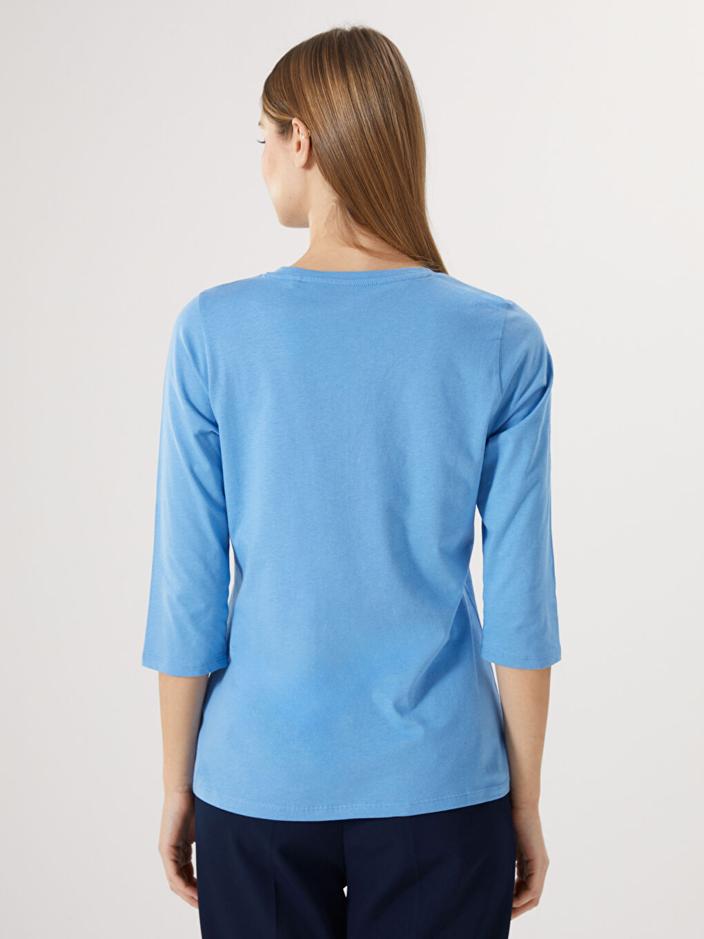 Crew Neck Women's Blouse -S5AI02Z8-JSU