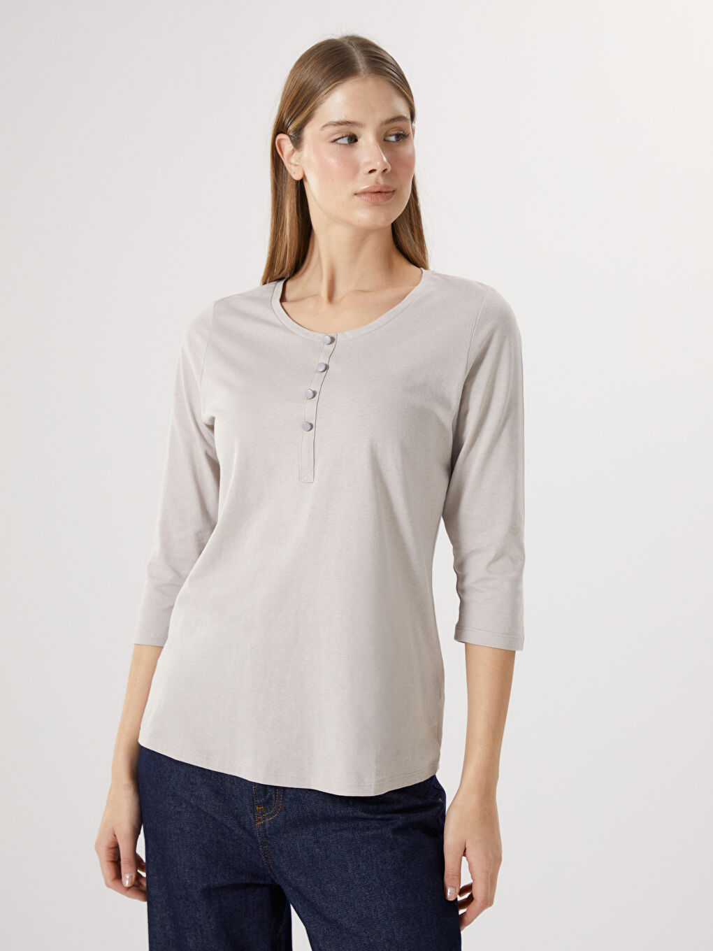 Crew Neck Women's Blouse