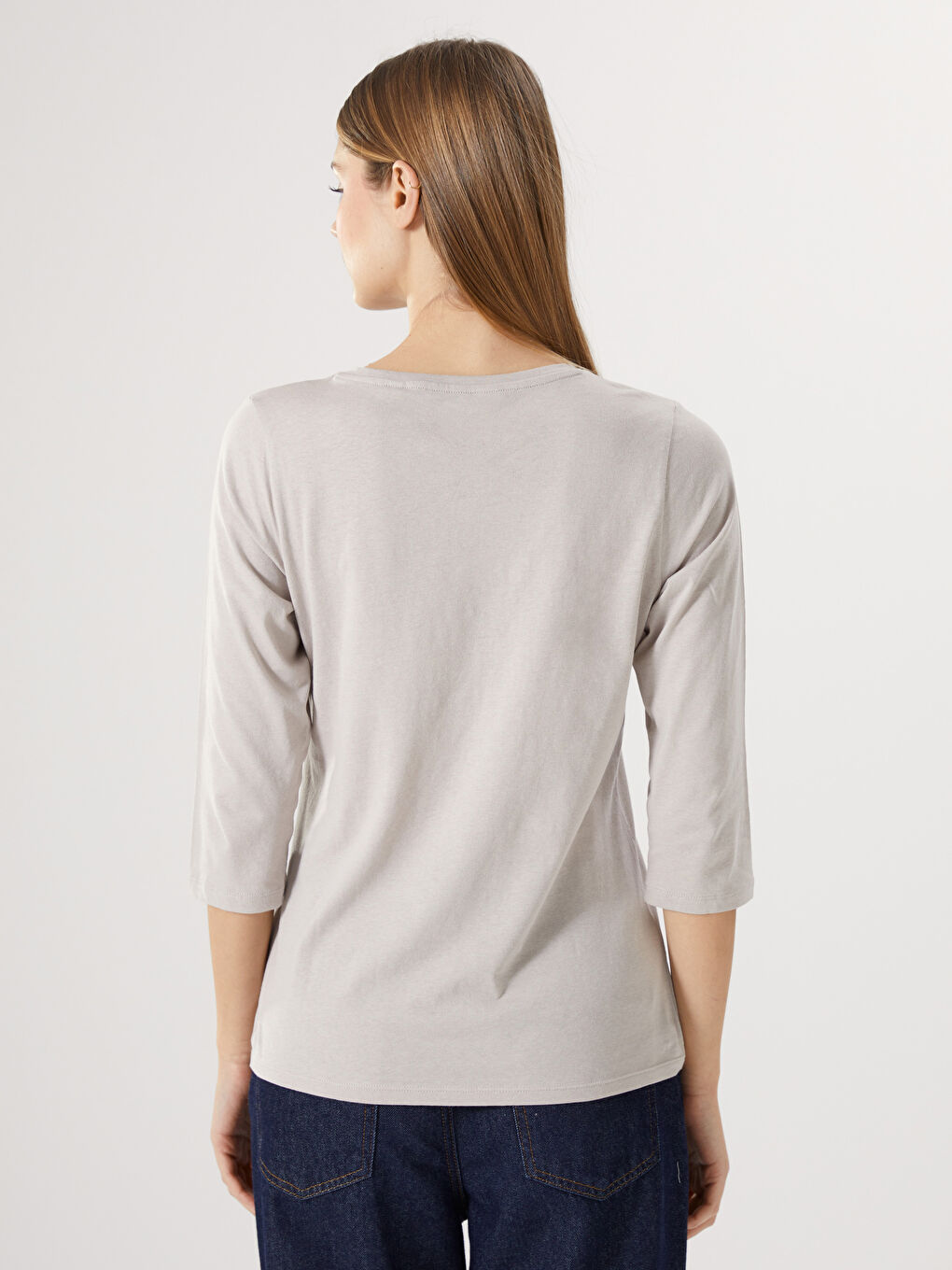 Crew Neck Women's Blouse-3