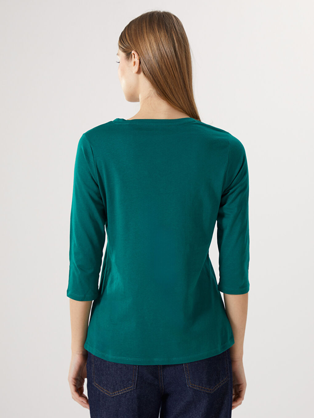 Crew Neck Women's Blouse -S5AI02Z8-R4Z
