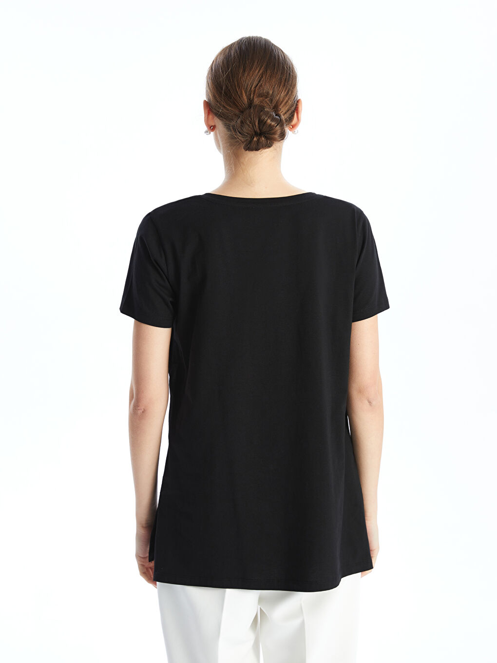 Crew Neck Printed Women's T-shirt -S5AI12Z8-CVL
