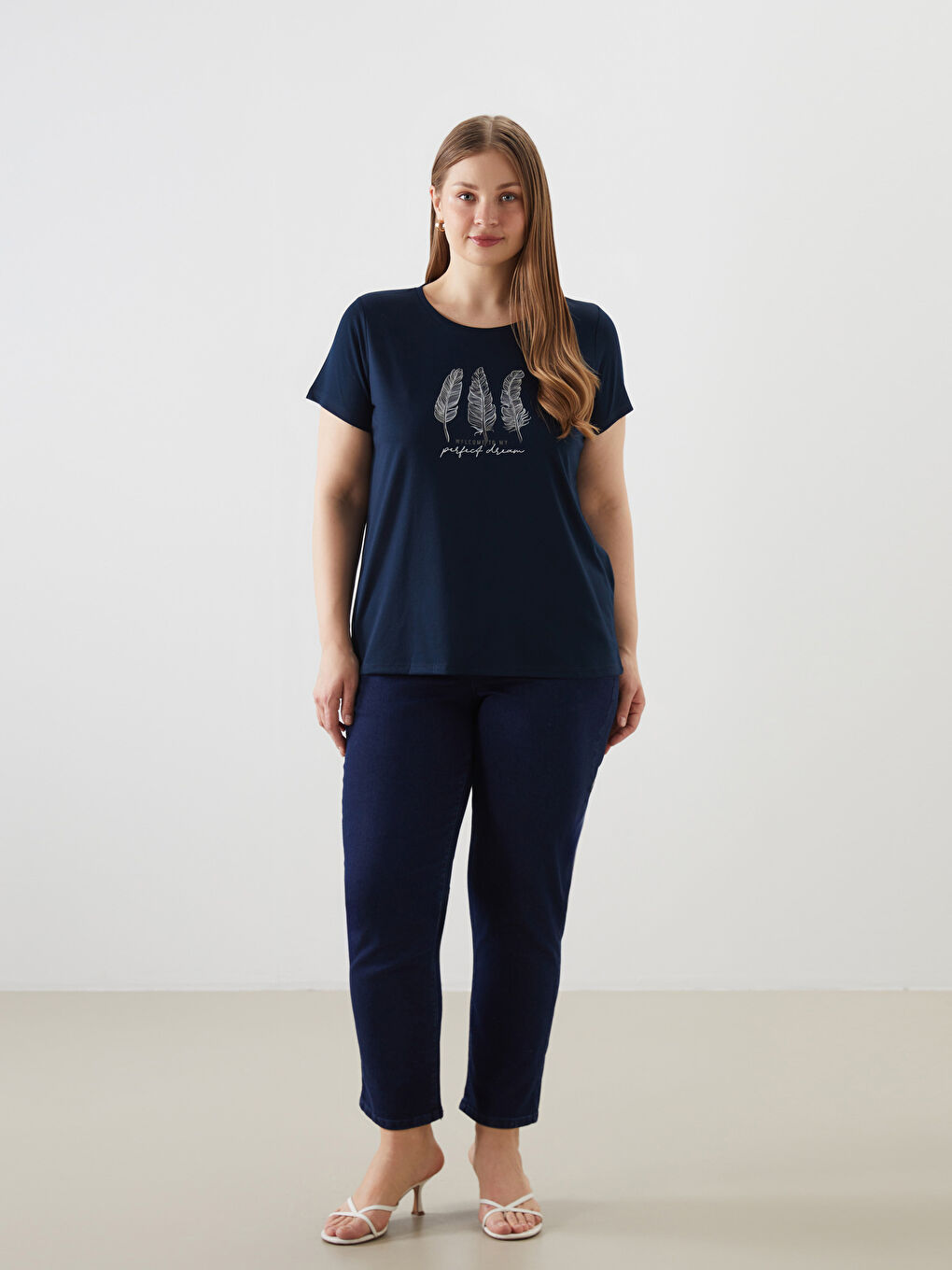 Crew Neck Printed Women's T-shirt -S5AI17Z8-E1J