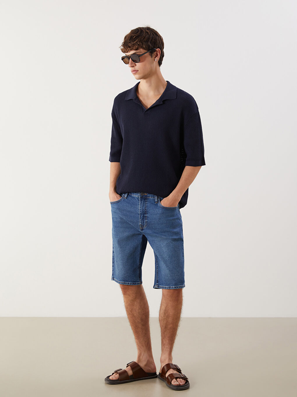 Slim Fit Men's Denim Shorts -S5AI18Z8-H45