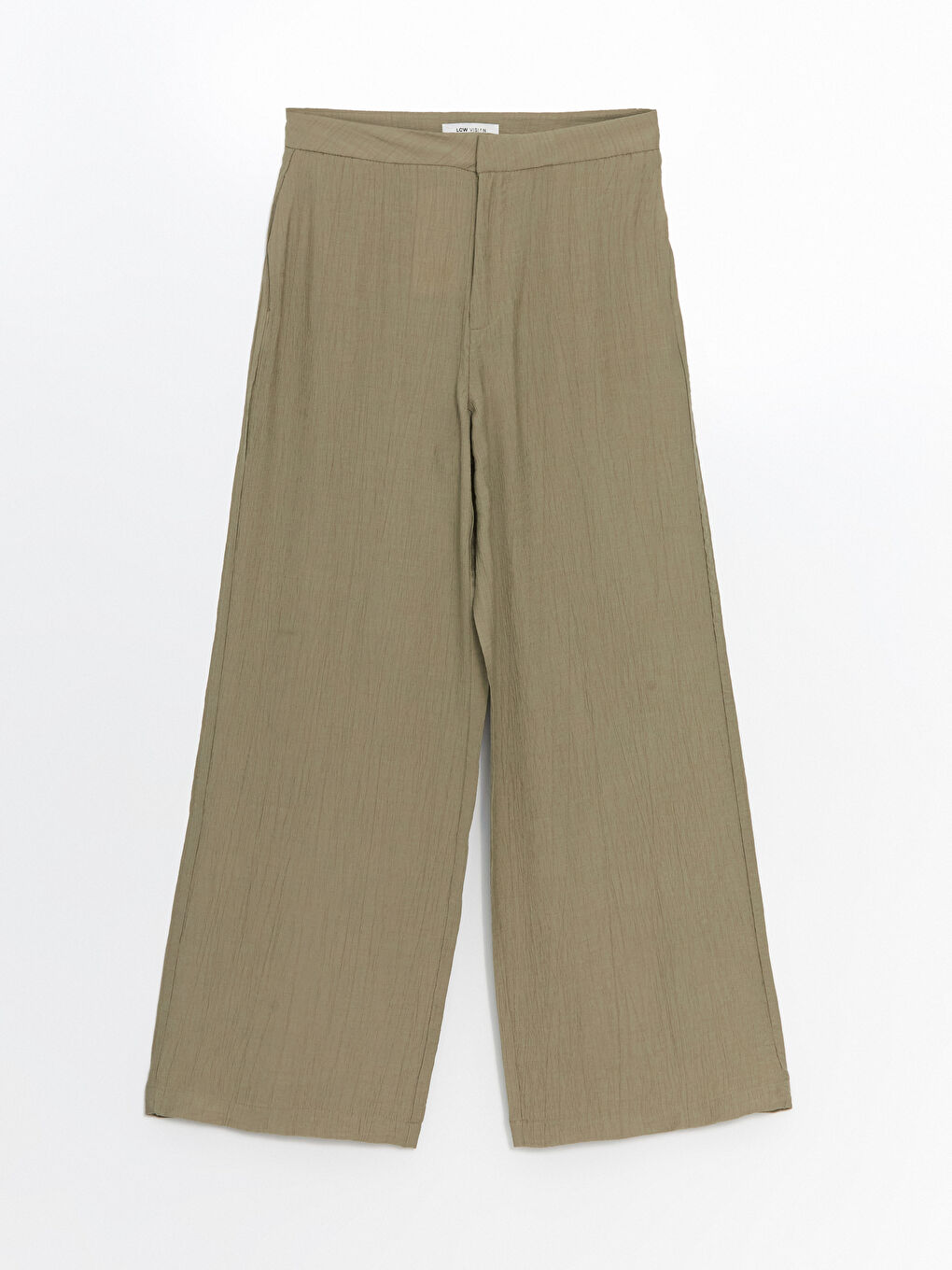 Regular Fit Textured Wide Leg Women's Trousers -S5AI21Z8-D2T