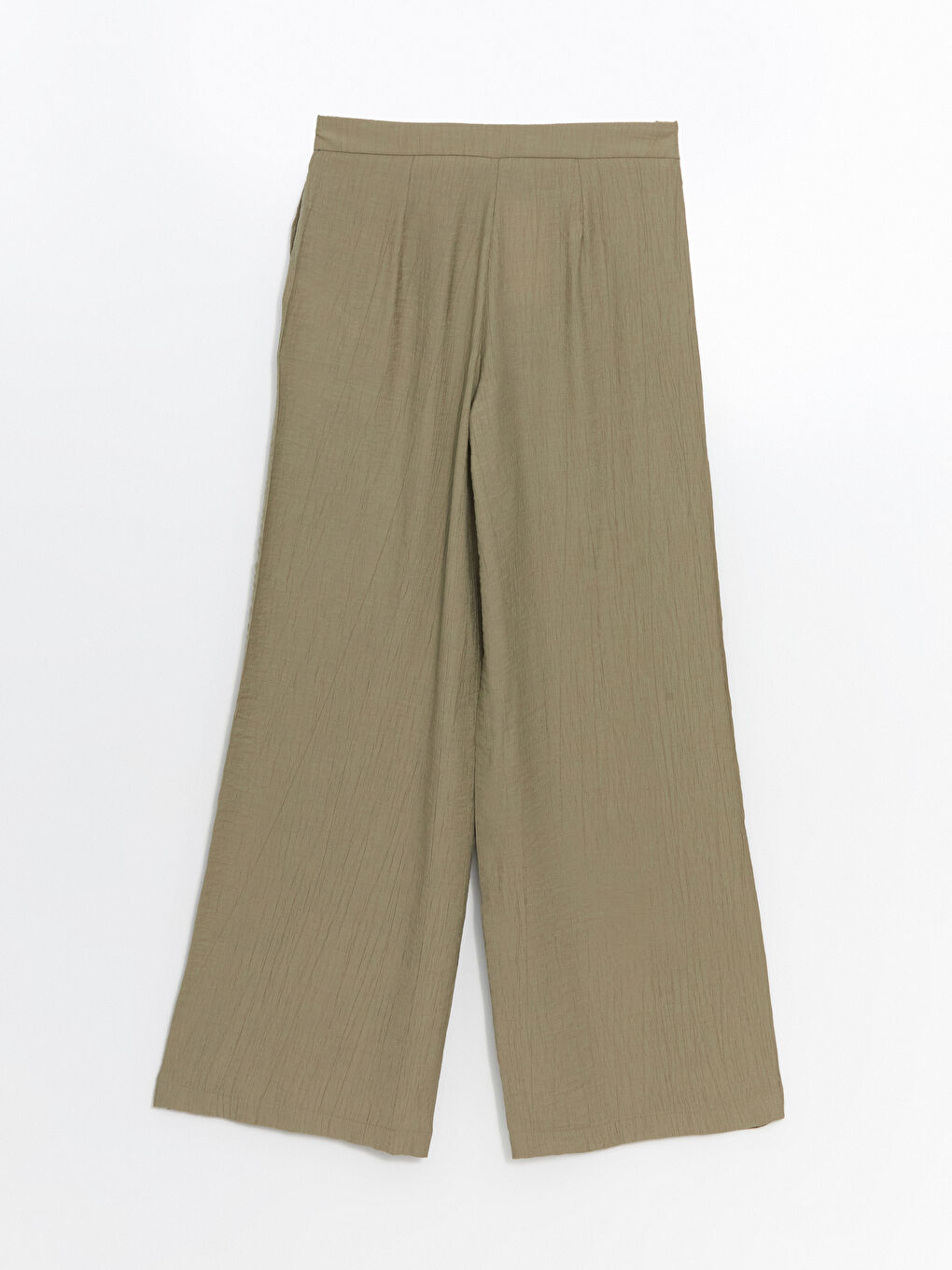 Regular Fit Textured Wide Leg Women's Trousers -S5AI21Z8-D2T