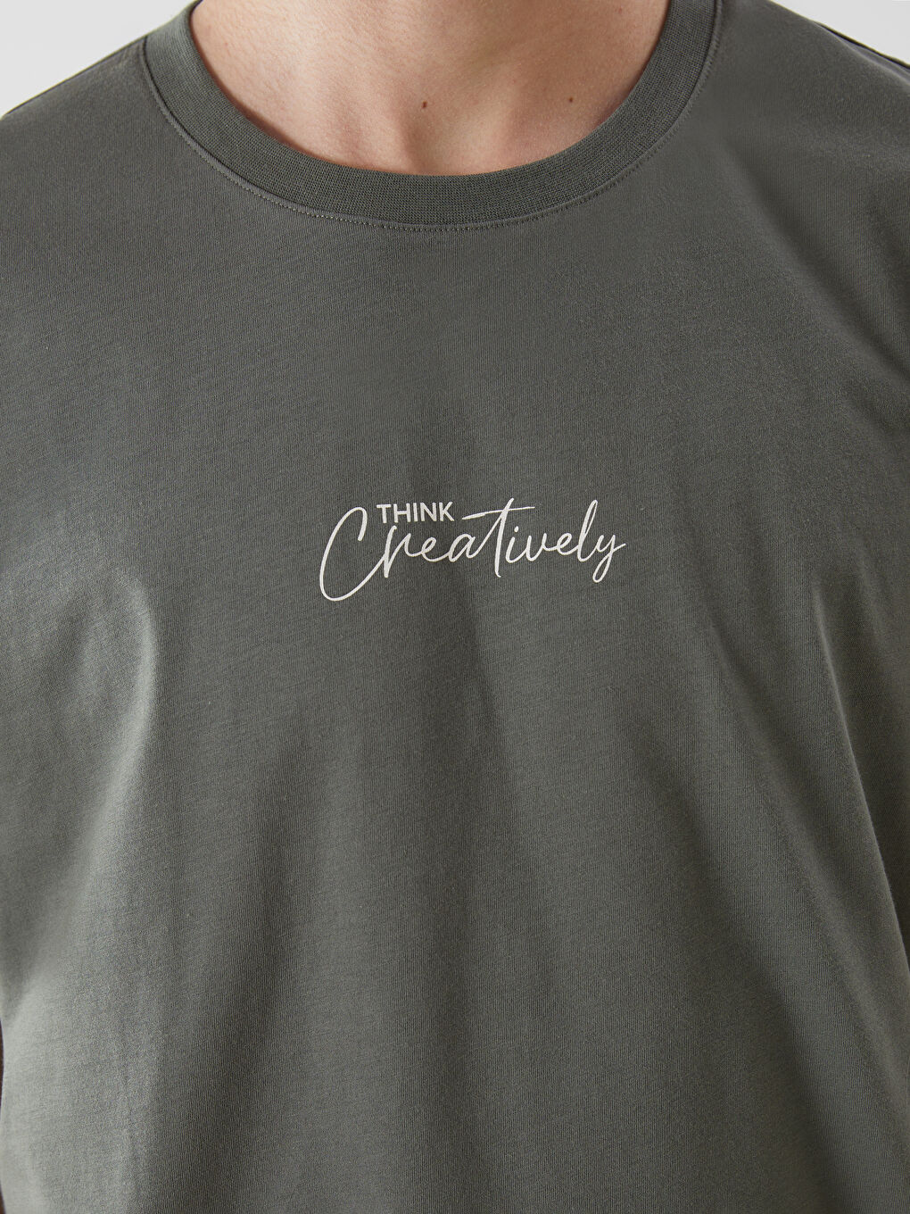 Crew Neck Printed Jersey Men's T-Shirt -S5AI42Z8-YRN