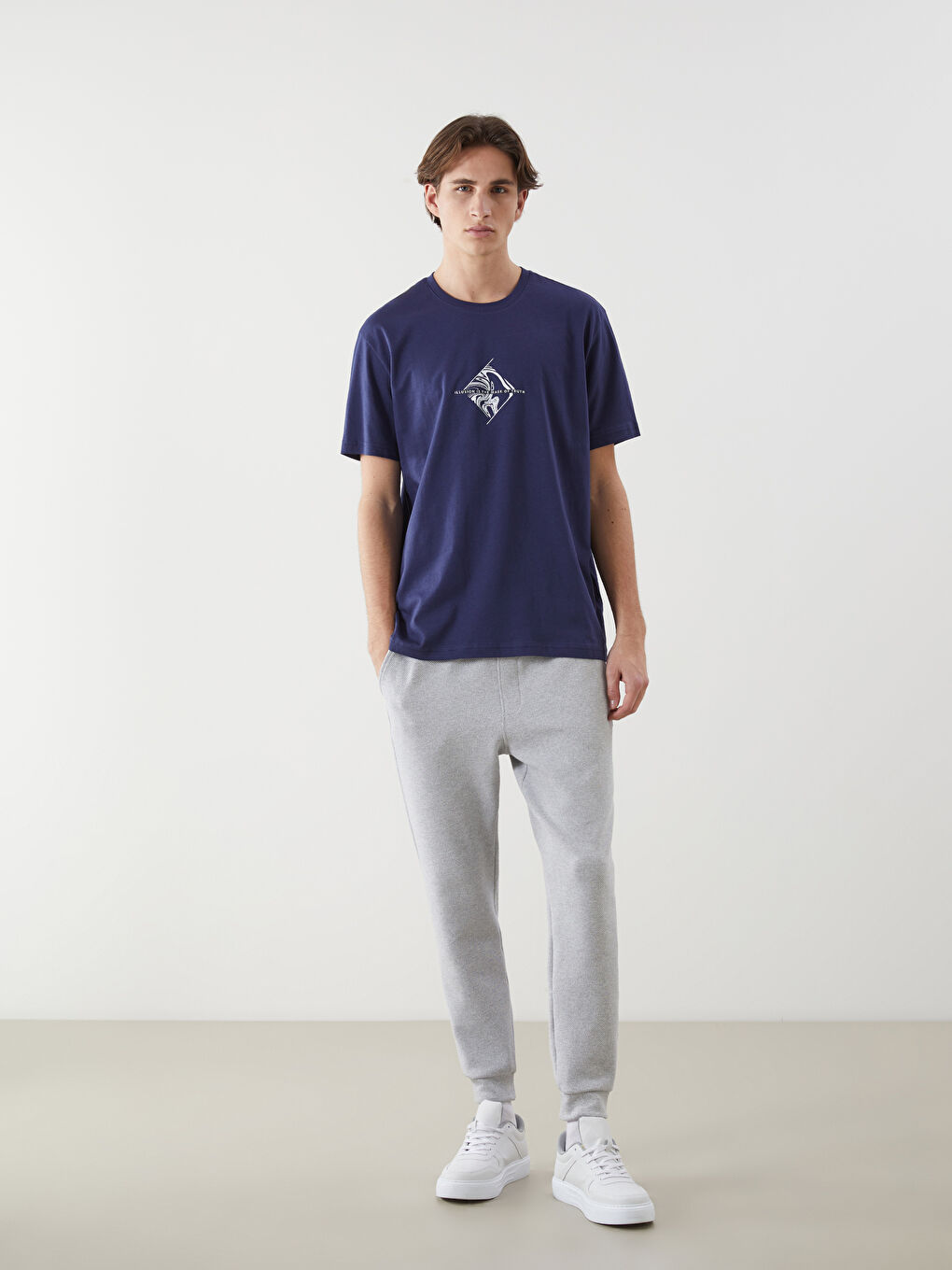 Crew Neck Printed Jersey Men's T-Shirt -S5AI44Z8-VCF