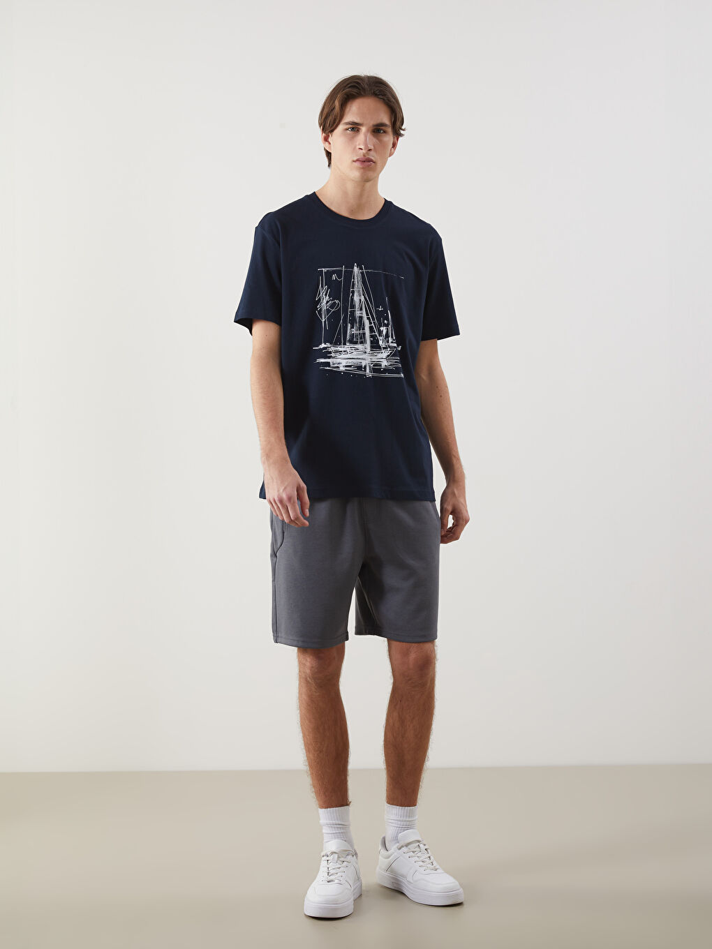XSIDE Crew Neck Printed Jersey Men's T-Shirt -S5AI50Z8-RFH