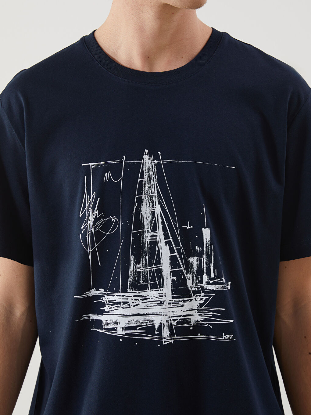 XSIDE Crew Neck Printed Jersey Men's T-Shirt -S5AI50Z8-RFH