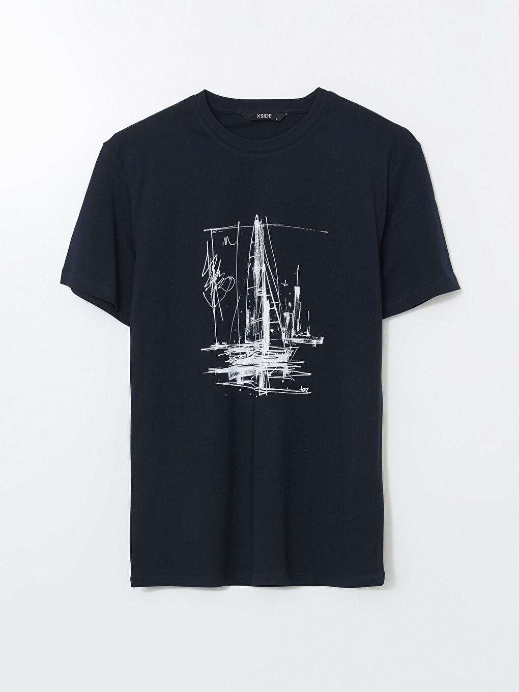 XSIDE Crew Neck Printed Jersey Men's T-Shirt -S5AI50Z8-RFH