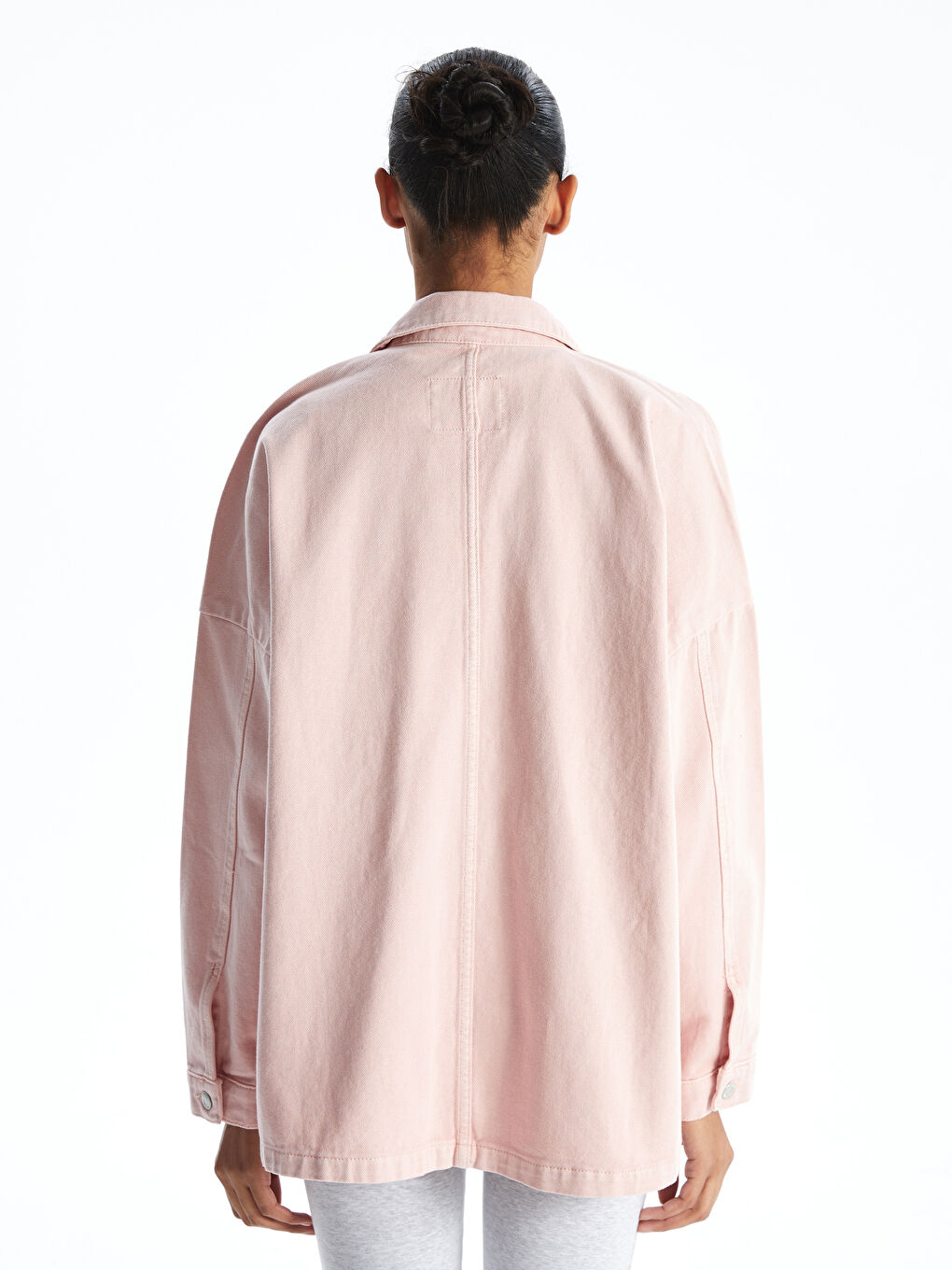XSIDE Pembe Kadın Jean Gömlek - 5