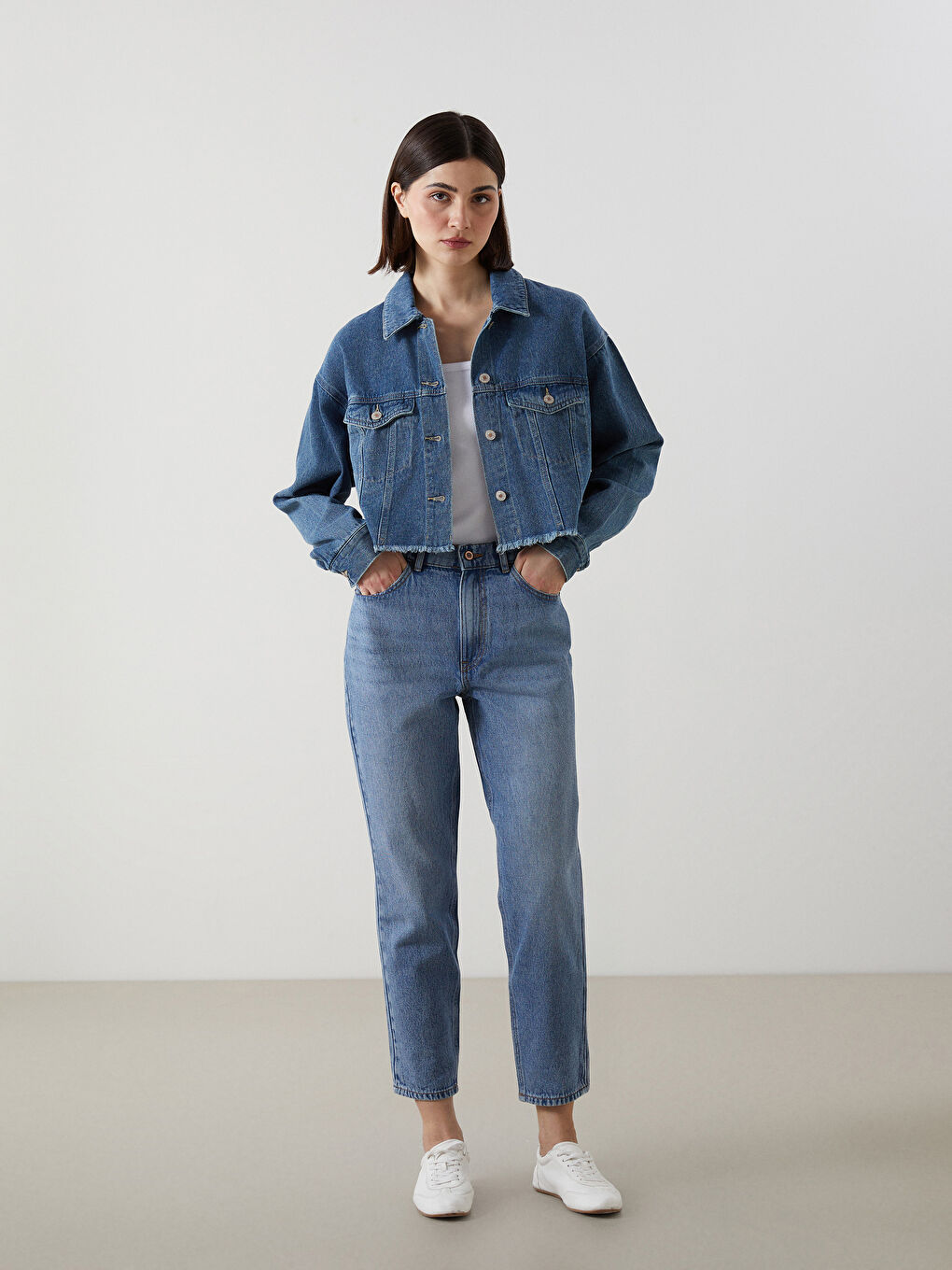 Ženska oversize teksas jakna -S5AI95Z8-311