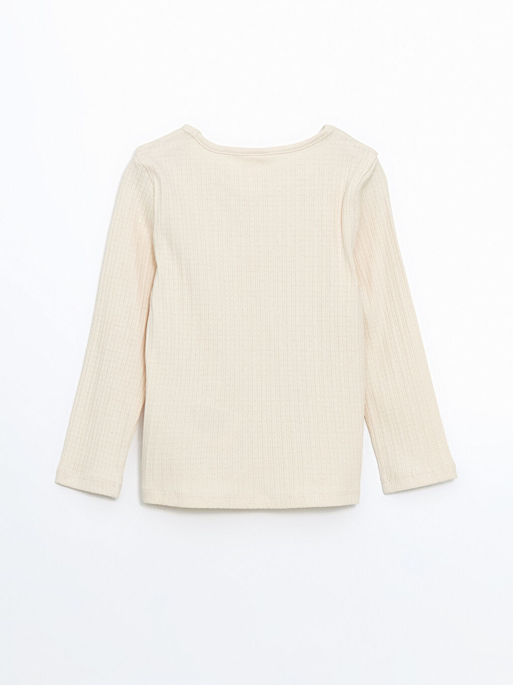 Bej Çiçek Nakışlı Kız Çocuk Bluz-1