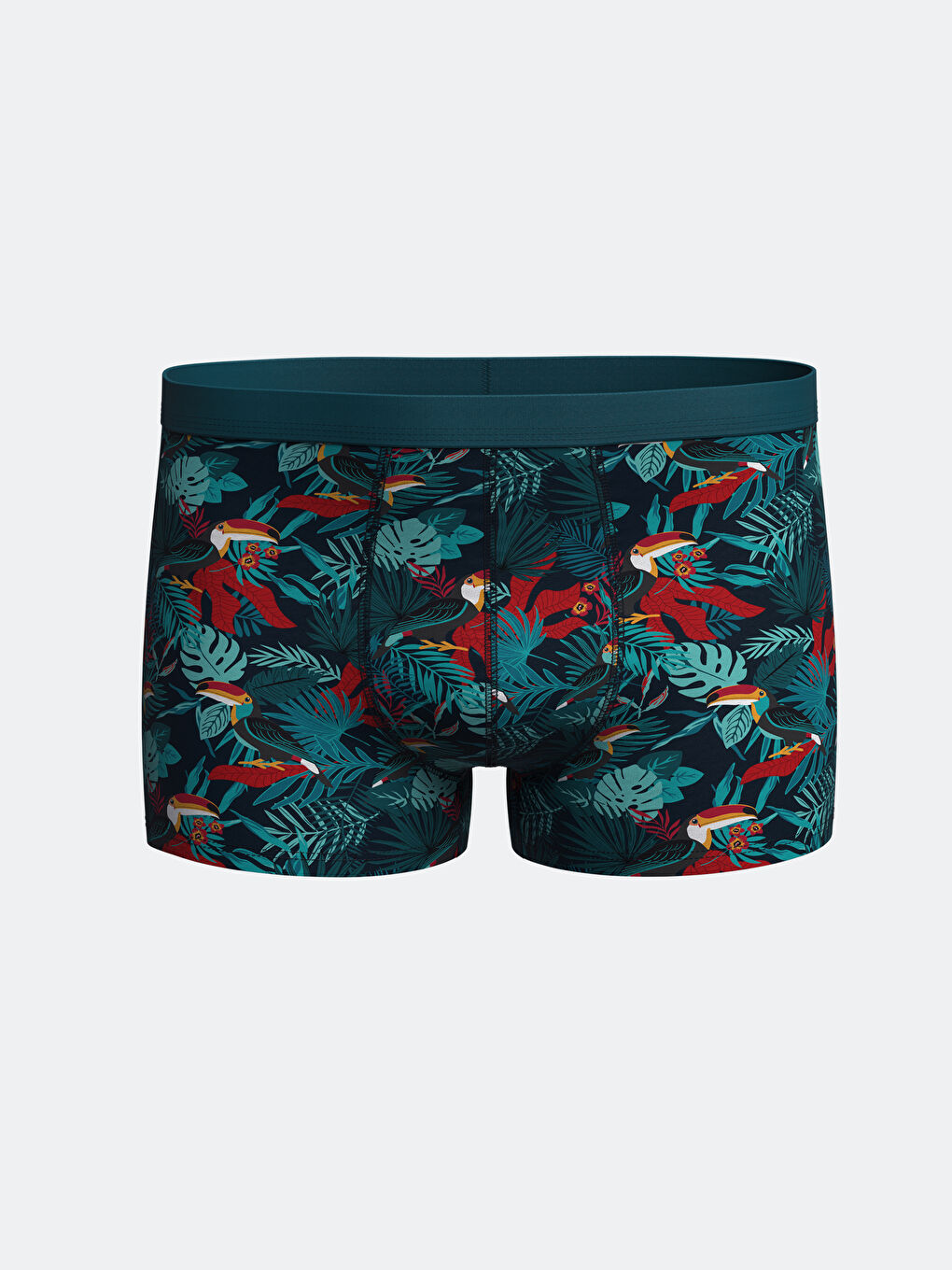 Turkuaz Standart Kalıp Pamuklu Esnek Erkek Boxer