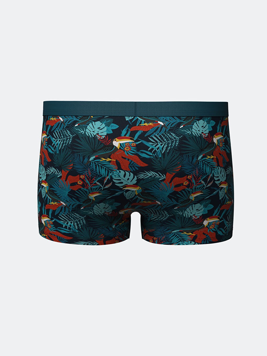 Turkuaz Standart Kalıp Pamuklu Esnek Erkek Boxer-1