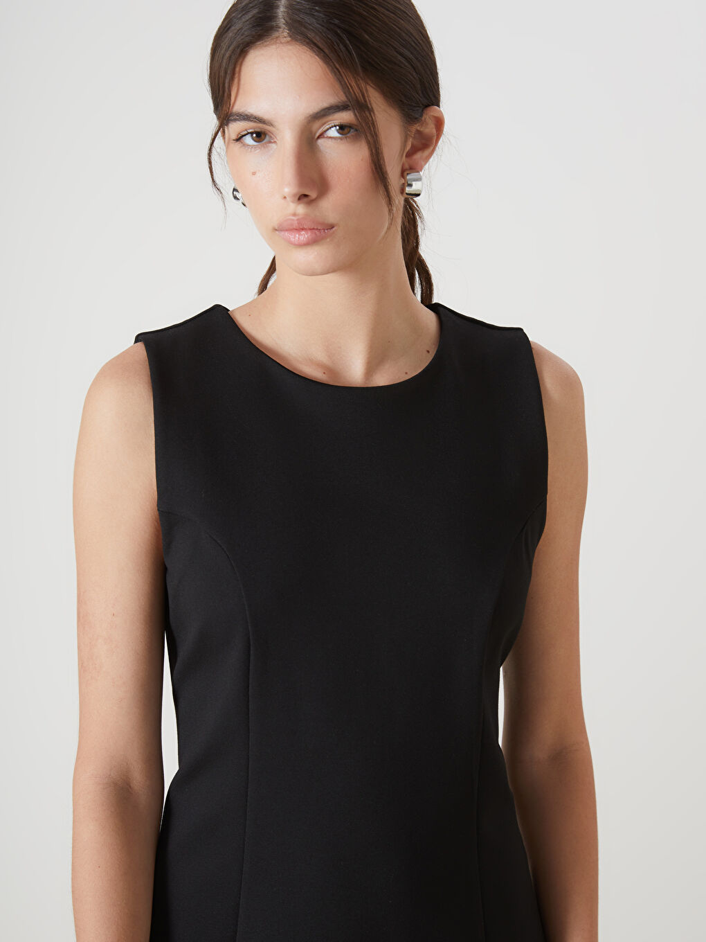 Crew Neck Women's Mini Dress -S5AJ47Z8-CVL