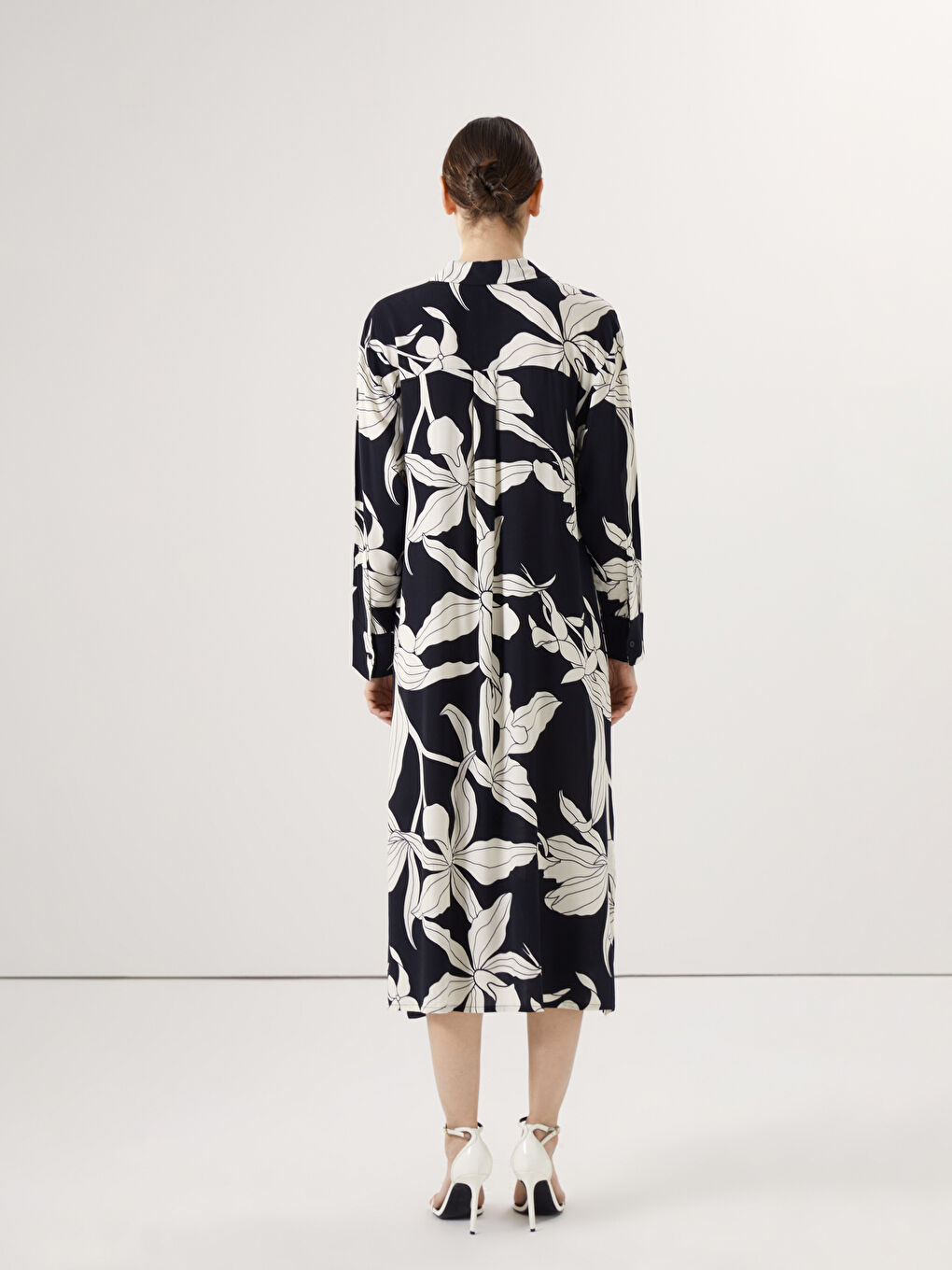 Floral Women's Shirt Dress -S5AJ51Z8-LQJ