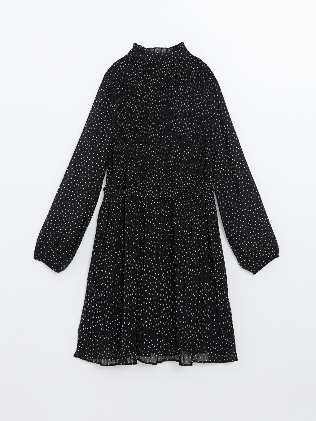 Polka Dot Pleated Women's Mini Dress -S5AJ62Z8-LQJ