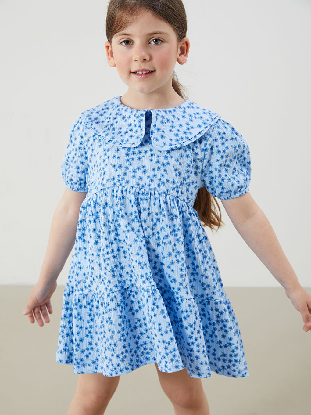 Peter Pan Collar Girls' Dress -S5AJ63Z1-LQQ