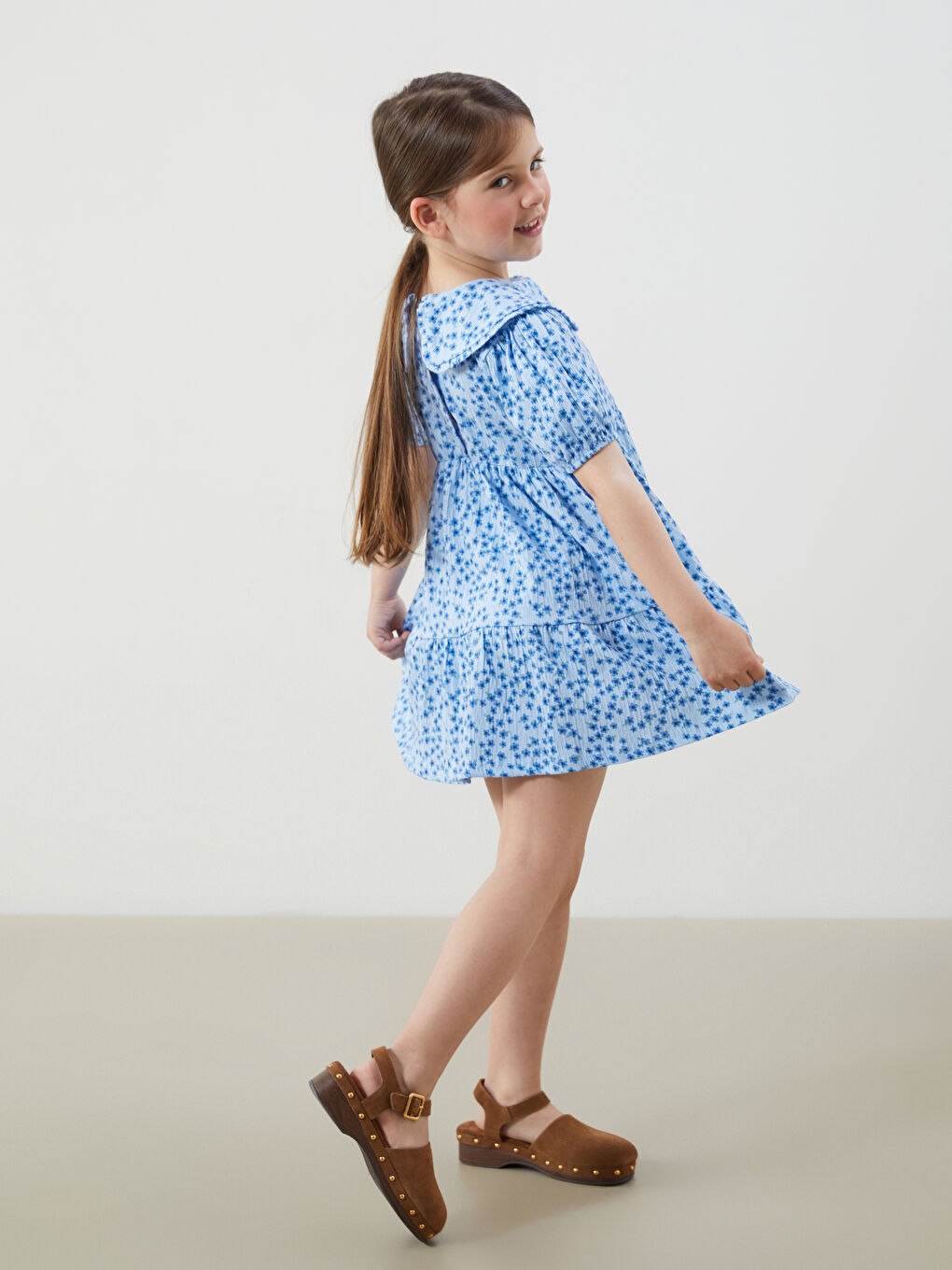 Peter Pan Collar Girls' Dress -S5AJ63Z1-LQQ