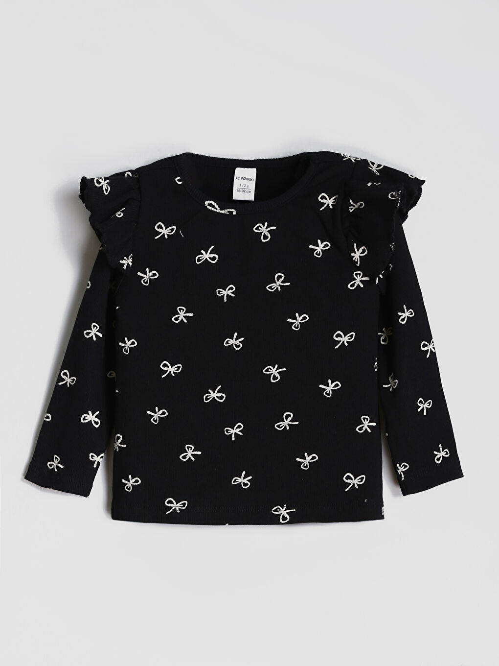 Crew Neck Printed Girls' Blouse and Leggings 2 Pack Set-1