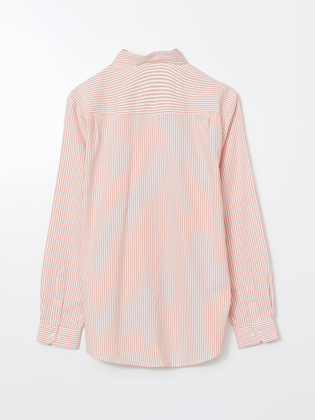 Pembe Regular Fit Uzun Kollu Çizgili Erkek Gömlek-5