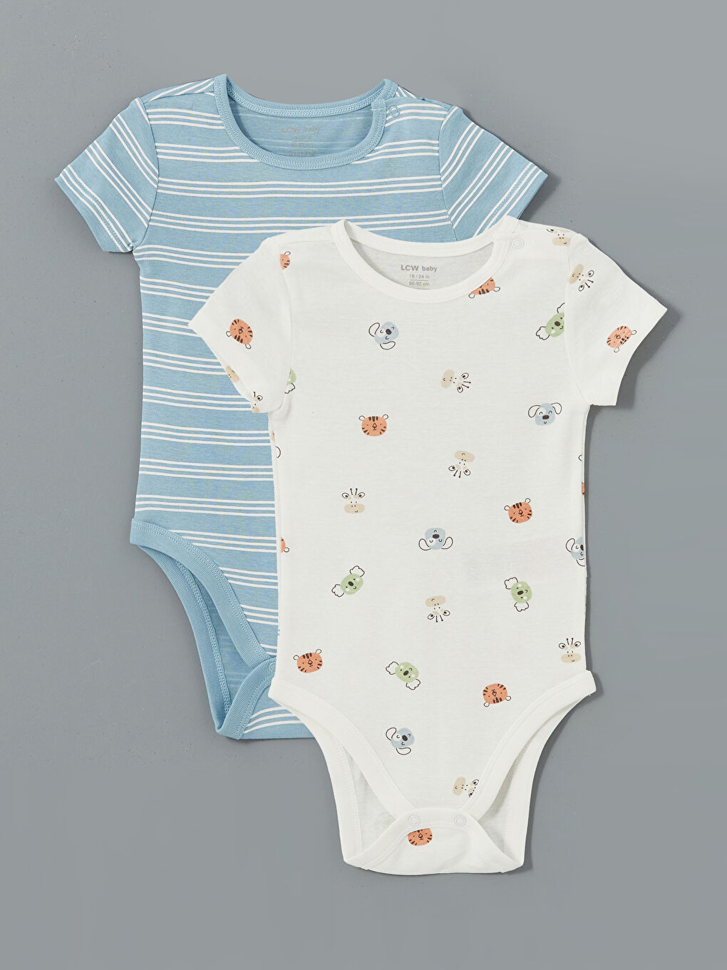 Ribbed Baby Boy Snap Bodysuit 2-Piece Set -S5AK47Z1-LRA