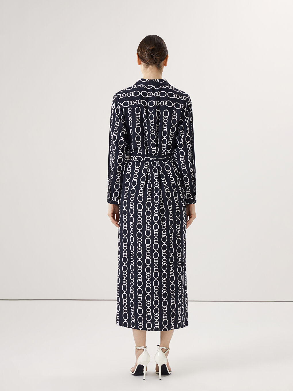 Floral Sash Shirt Dress -S5AL19Z8-LQJ