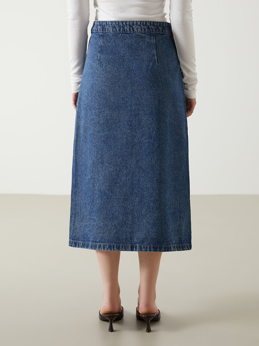Regular Fit Women's Denim Skirt -S5AL33Z8-507