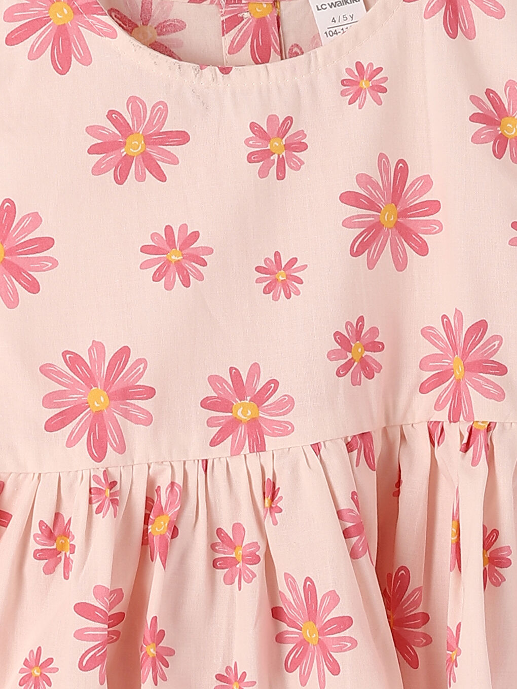Robe en Popeline Florale pour Filles à Col Rond-3