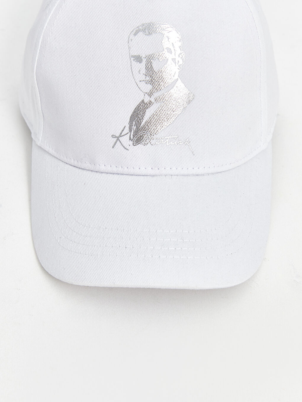 LCW ACCESSORIES Beyaz Atatürk Baskılı Kız Çocuk Kep Şapka - 1