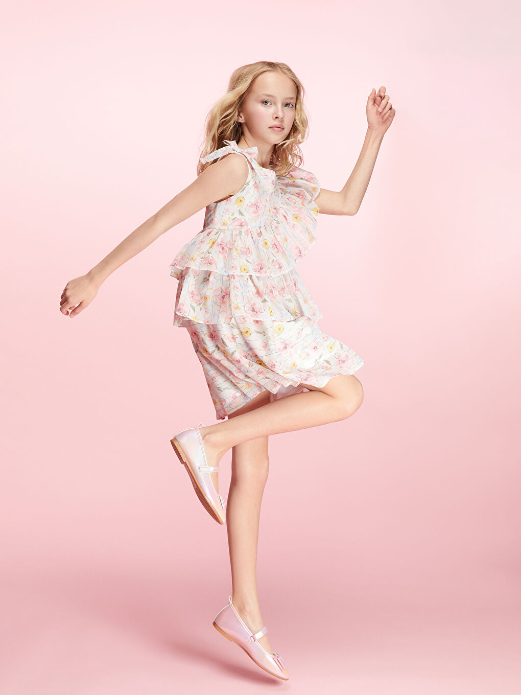 Bow Detailed Girl's Flat Shoe -S5AN02Z4-E6T