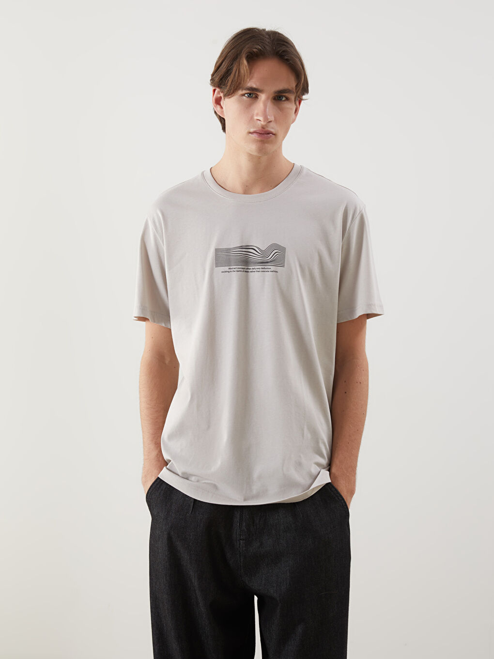 XSIDE Crew Neck Printed Jersey Men's T-Shirt -S5AN09Z8-RTC