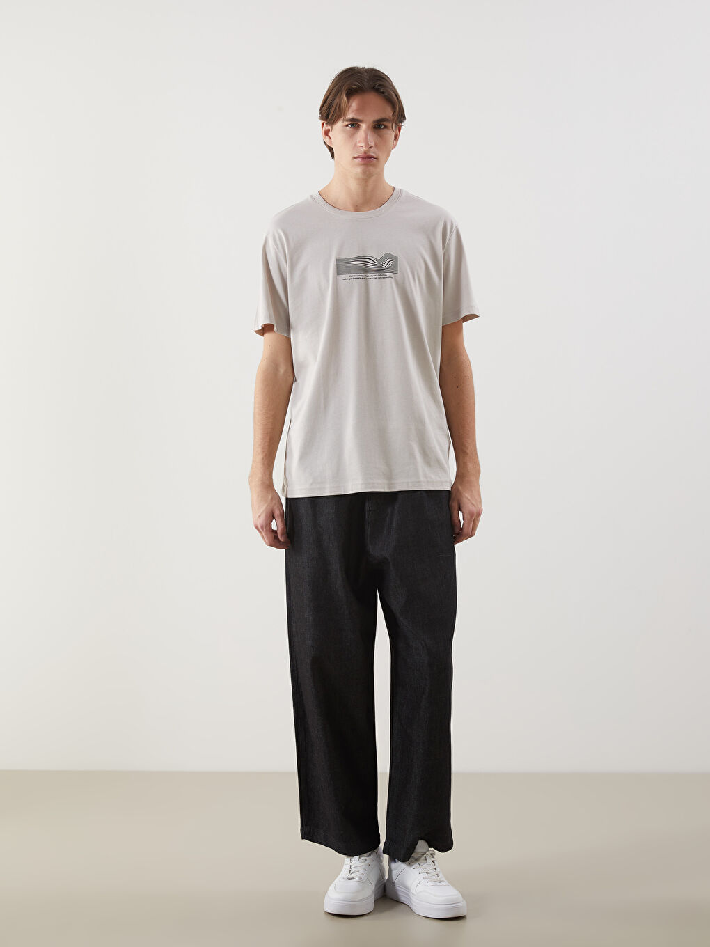 XSIDE Crew Neck Printed Jersey Men's T-Shirt -S5AN09Z8-RTC