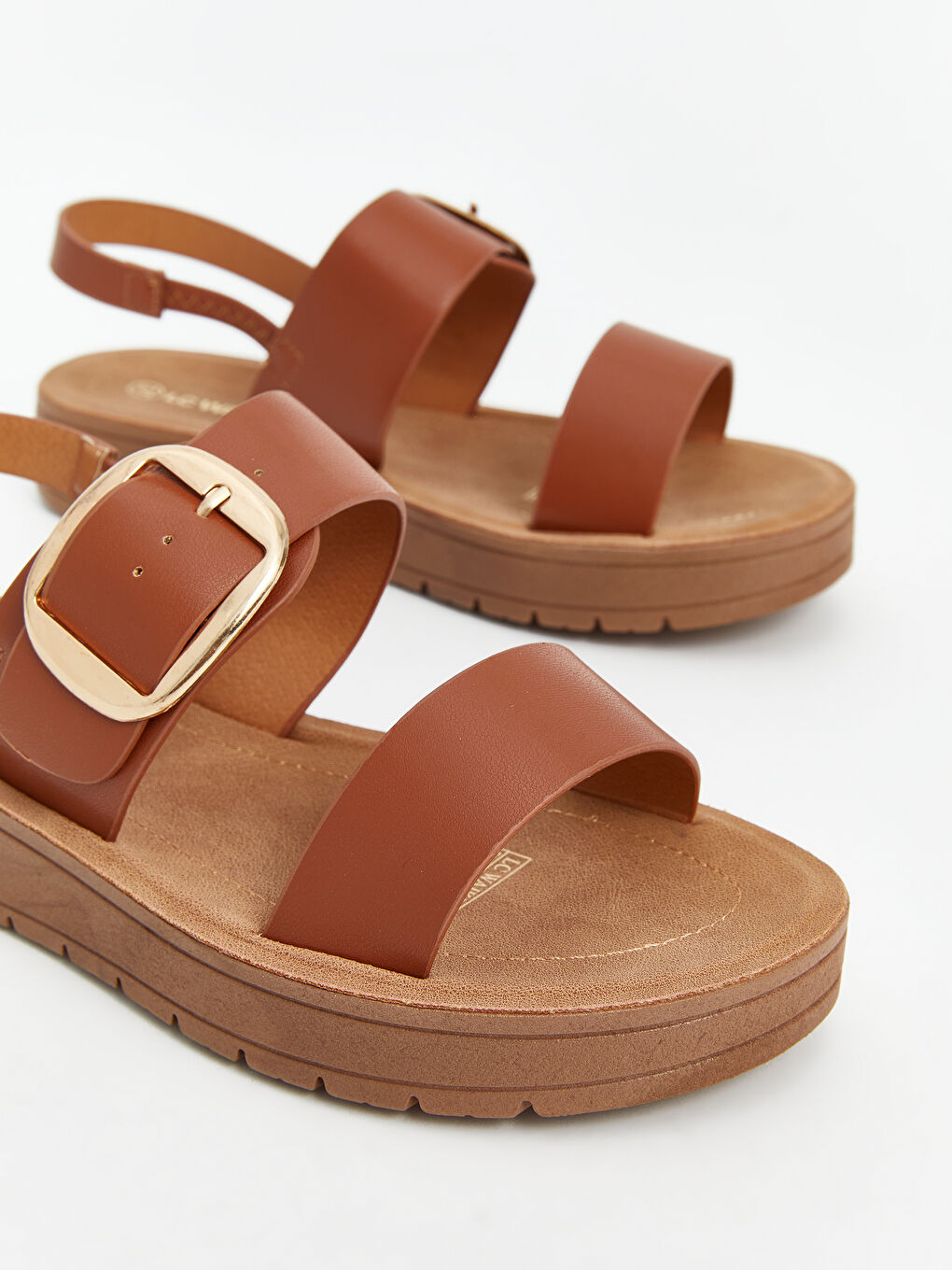 Cross-Strap Faux Leather Women's Sandals -S5AN41Z8-CZR