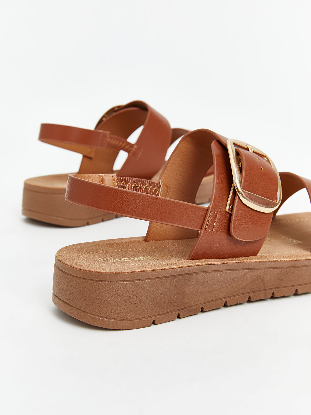 Cross-Strap Faux Leather Women's Sandals -S5AN41Z8-CZR
