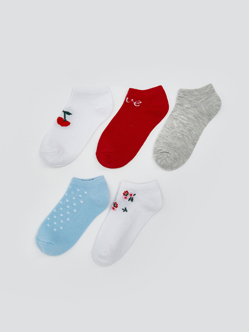 Printed Baby Girls' Trainer Socks 5-Pack -S5AN58Z1-Q6K