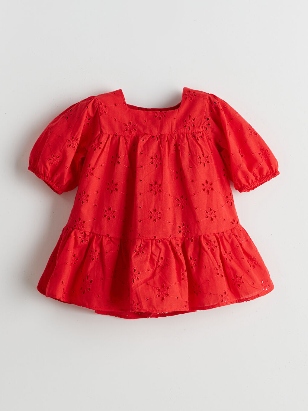 Openwork Lace Embroidered Girls' Dress -S5AN78Z1-GZX