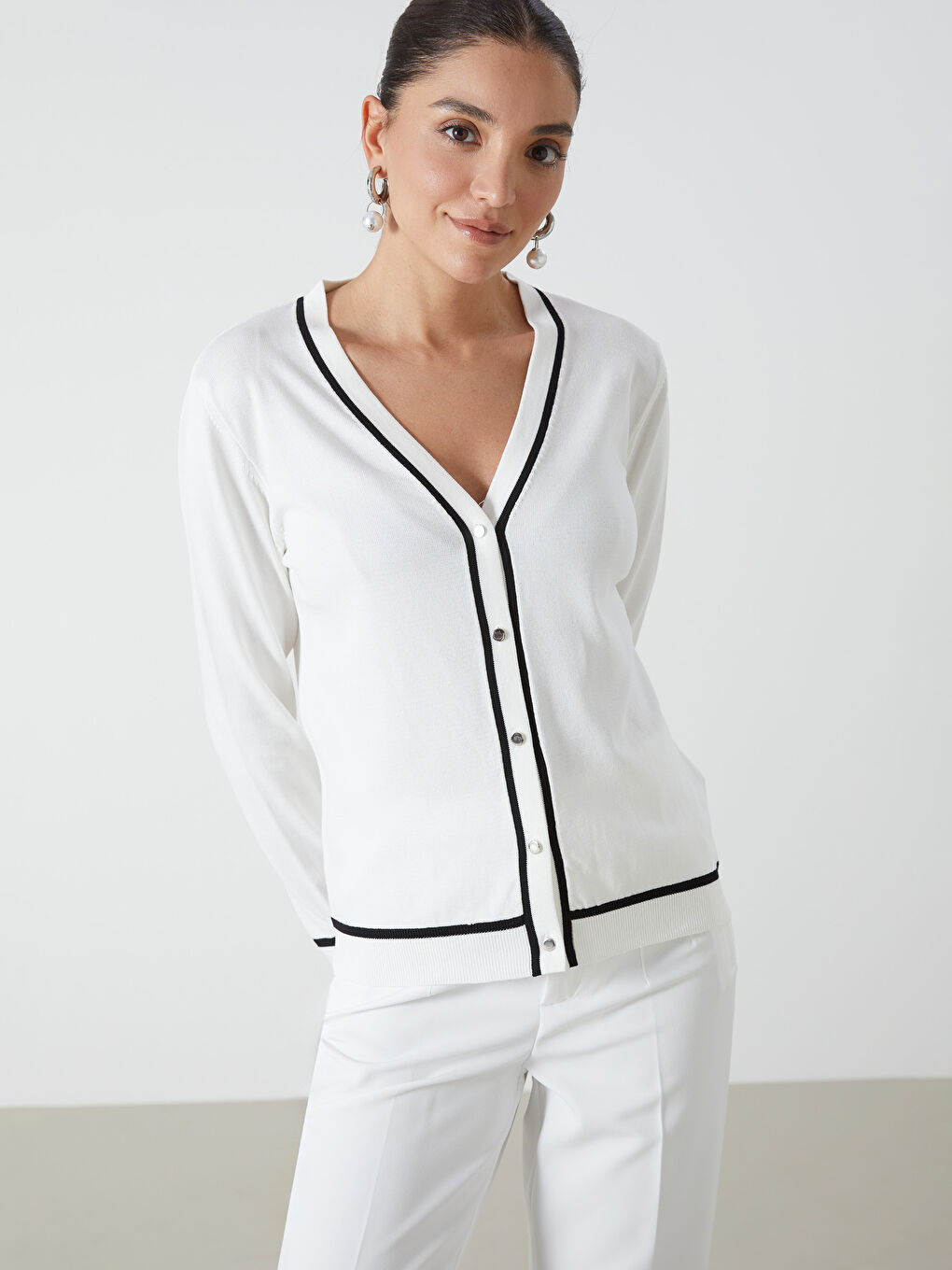 V-Neck Women's Cardigan