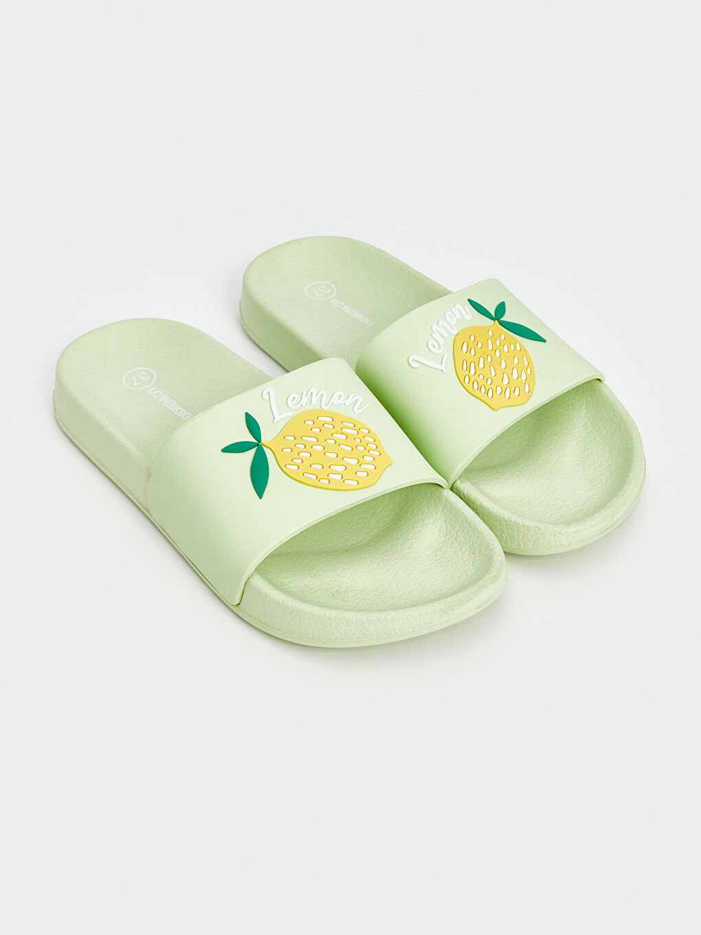Lemon Printed Women's Sliders -S5AO09Z8-STF