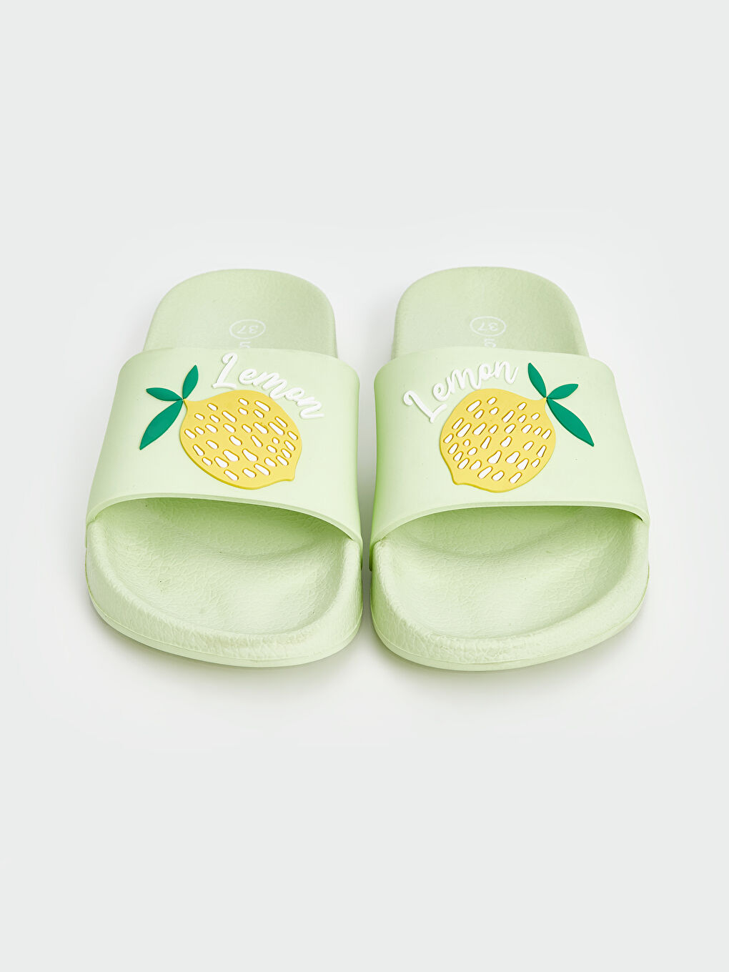 Lemon Printed Women's Sliders -S5AO09Z8-STF