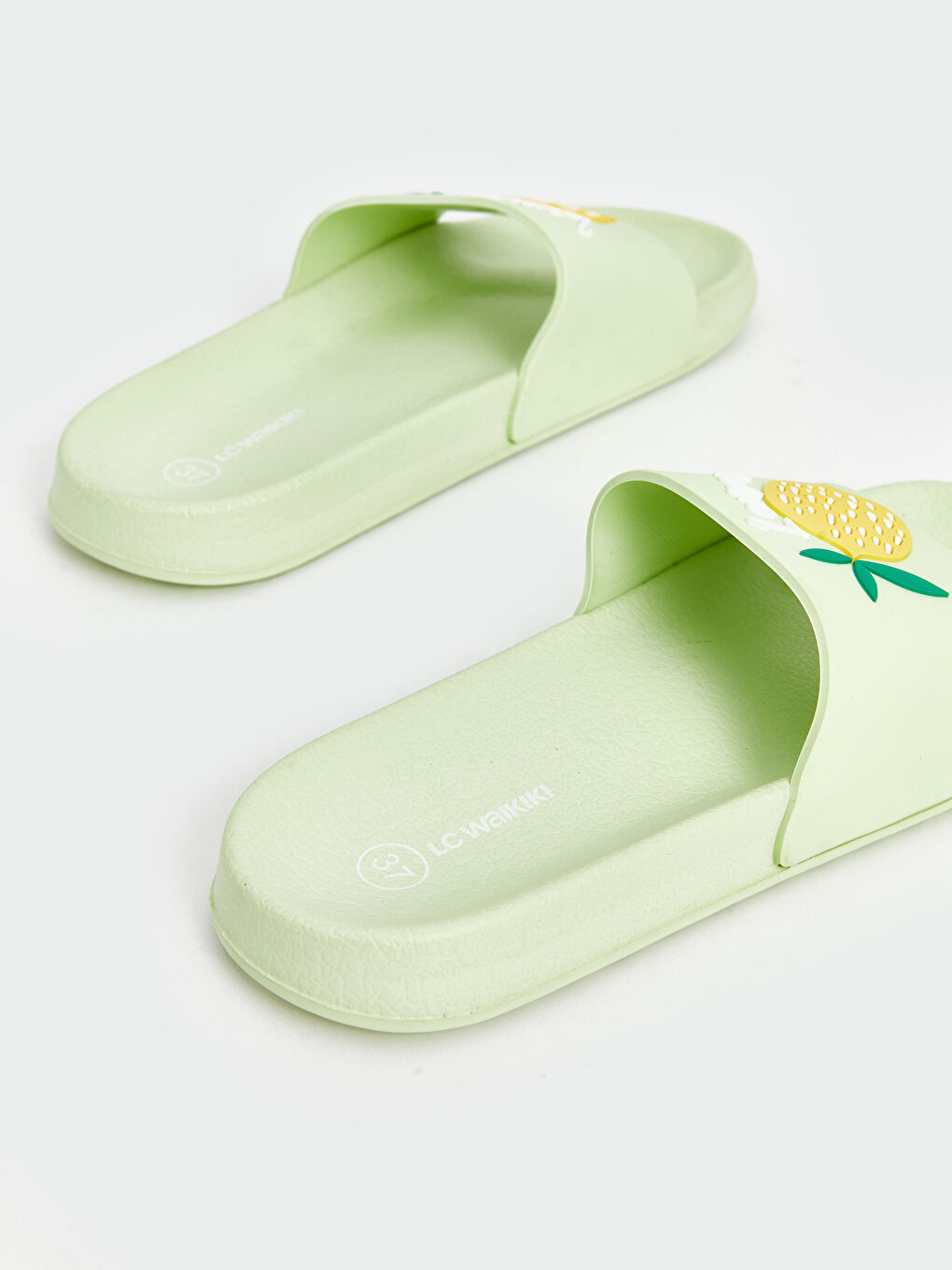 Lemon Printed Women's Sliders -S5AO09Z8-STF
