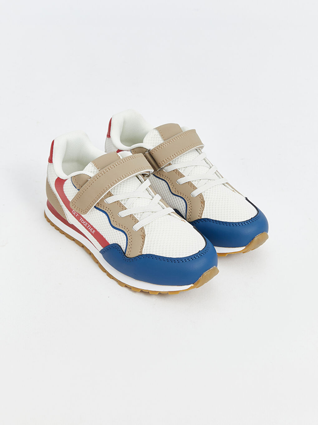 Lace-Up Boys' Sneakers with Mesh Detail -S5AO20Z4-Y0T