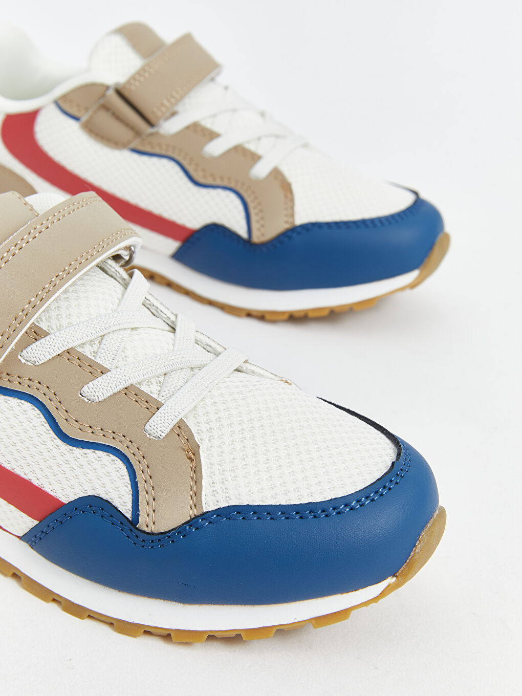 Lace-Up Boys' Sneakers with Mesh Detail -S5AO20Z4-Y0T