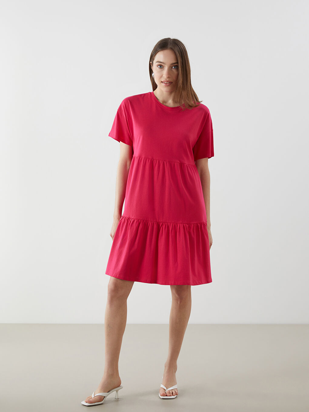 Plain Fold Women's Mini Dress -S5AO76Z8-GXQ