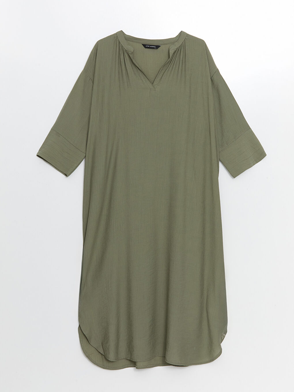Notch Neck Oversize Dress-4