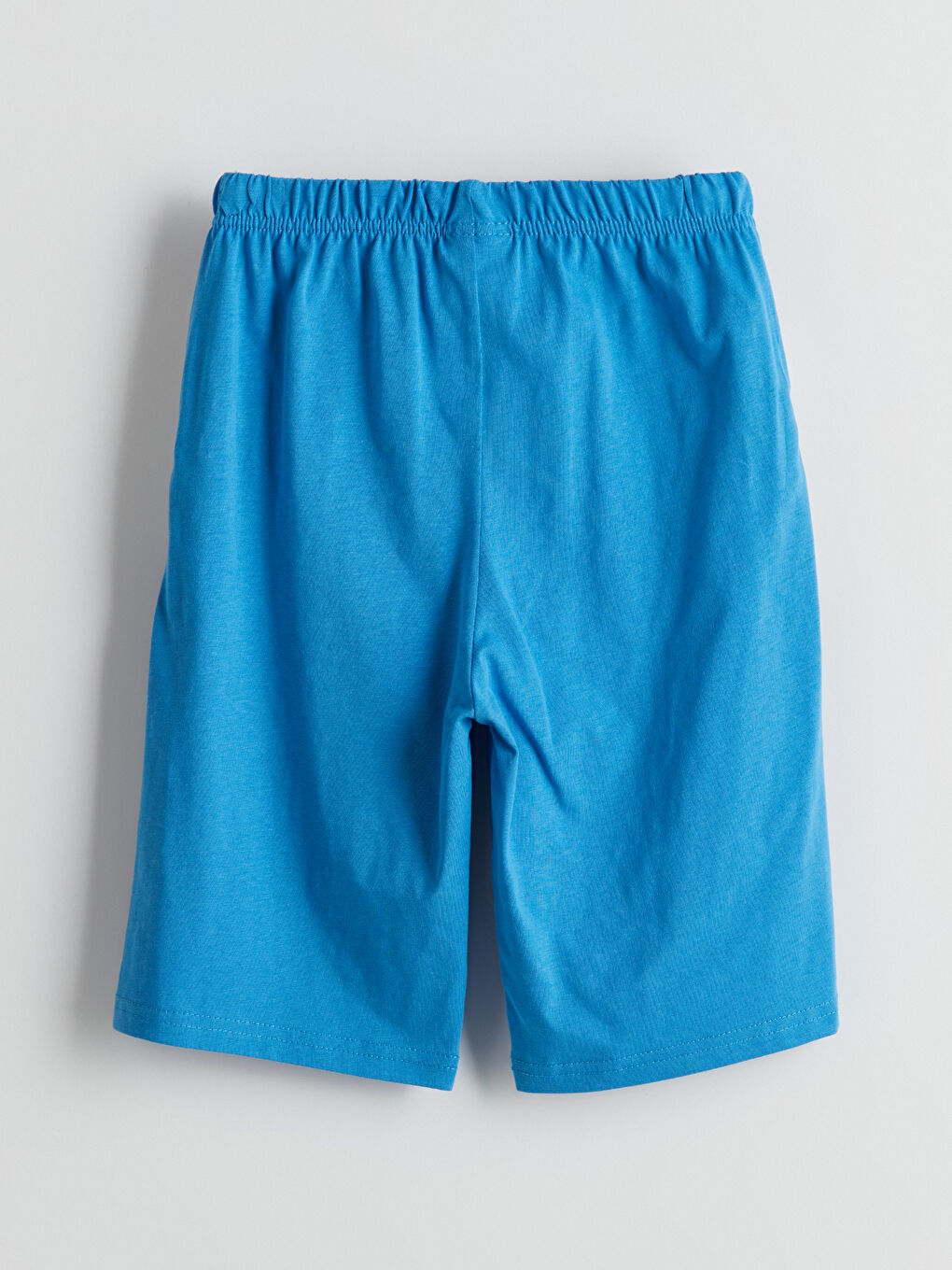 Mavi Beli Lastikli Baskılı Erkek Çocuk Pijama Şort-2