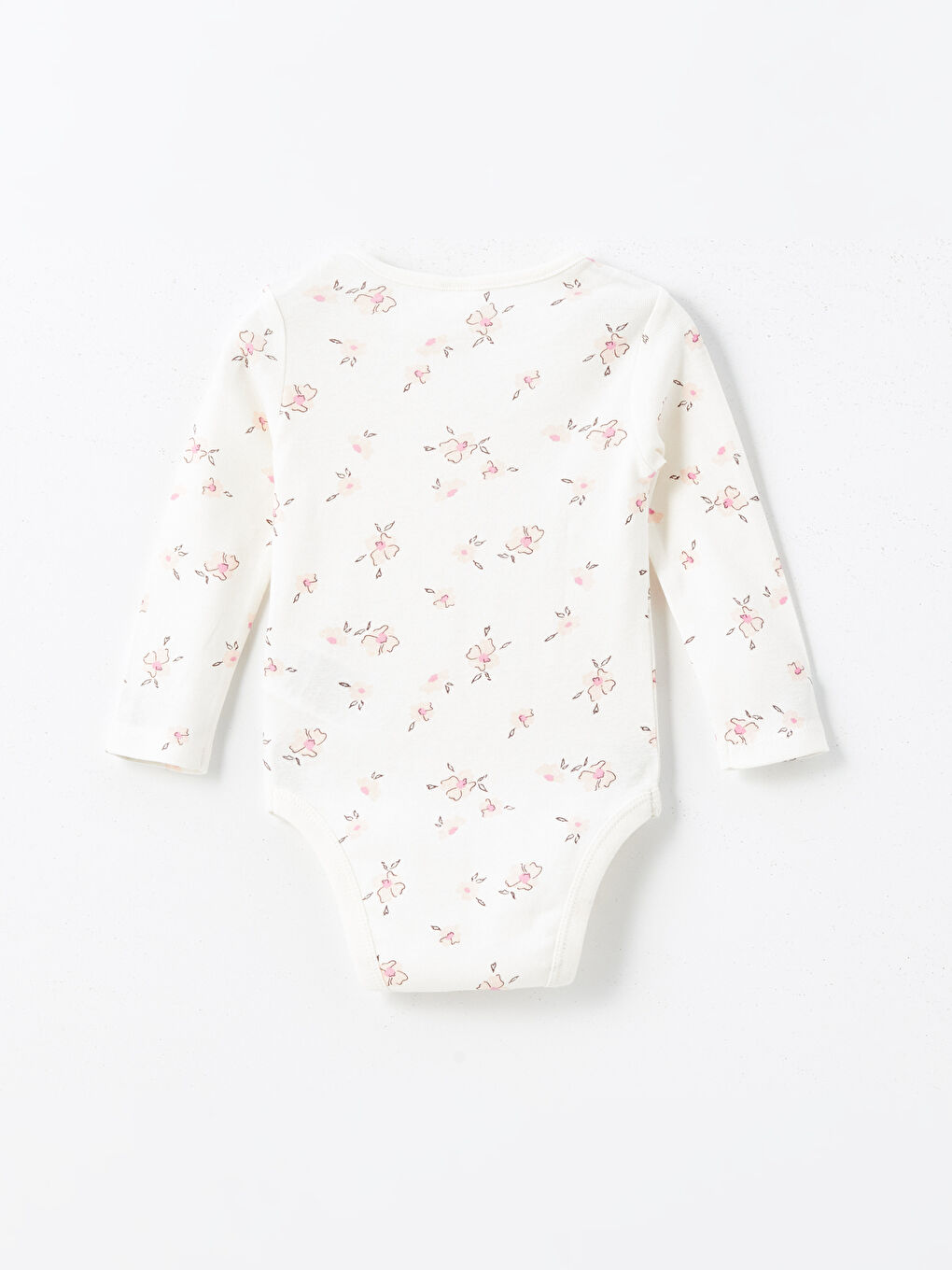 Crew Neck Long Sleeve Printed Baby Girl Bodysuit with Snap Crotch 2-Pack -S5AP20Z1-LRA